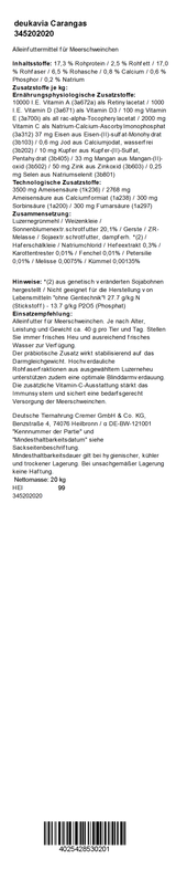 deukavia Carangas, 20 kg