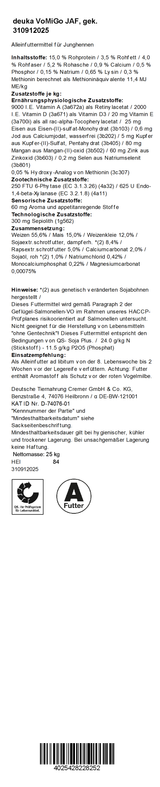 deuka VoMiGo JAF, 25 kg