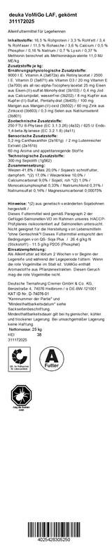 deuka VoMiGo LAF, 25 kg