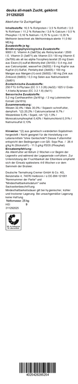 deuka all-mash Zucht, 25 kg