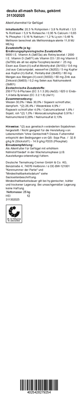 deuka all-mash Schau, 25 kg