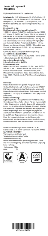 deuka NG Legemehl/Legekorn, 25 kg