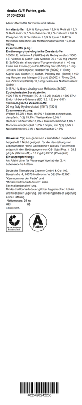 deuka G/E Futter, 25 kg