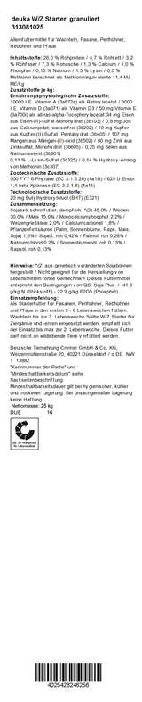 deuka W/Z Starter, 25 kg