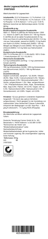 deuka Legewachtelfutter