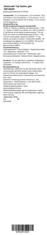 deukavallo Top Gastro, 20 kg