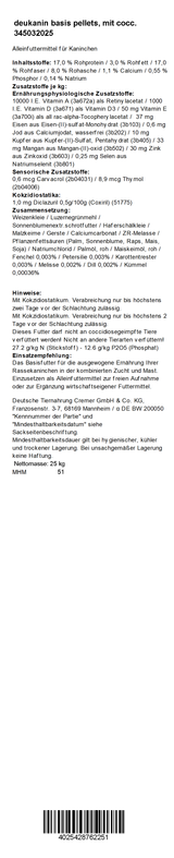 deukanin basis m. Cocc., 25 kg