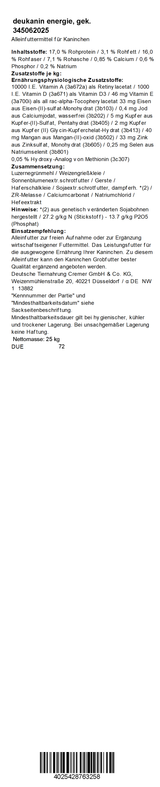 deukanin energie, 25 kg