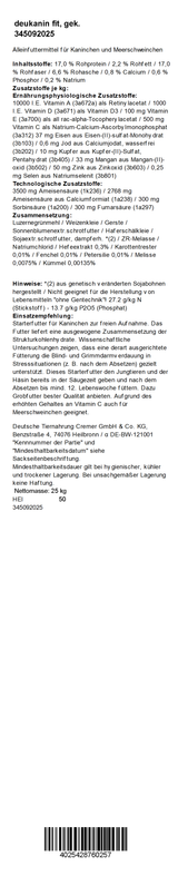 deukanin fit Kräuter & Petersilie, 25 kg