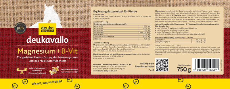 deukavallo Magnesium + B-Vit, 0,75 kg Dose