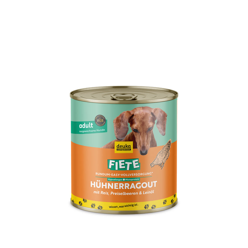 Fiete Hühnerragout mit Reis, Preiselbeeren und Leinöl | Sixpack