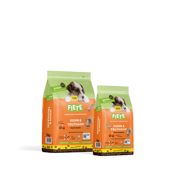 FIETE Junior Huhn & Truthahn | 4 x 3 kg Sparpaket