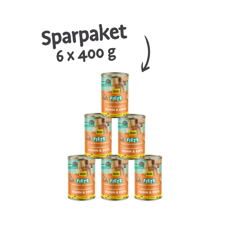 Fiete Geschmacksvielfalt mit Huhn & Ente | Sixpack