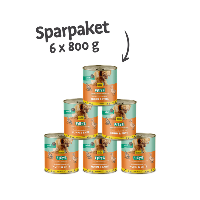 Fiete Geschmacksvielfalt mit Huhn & Ente | Sixpack