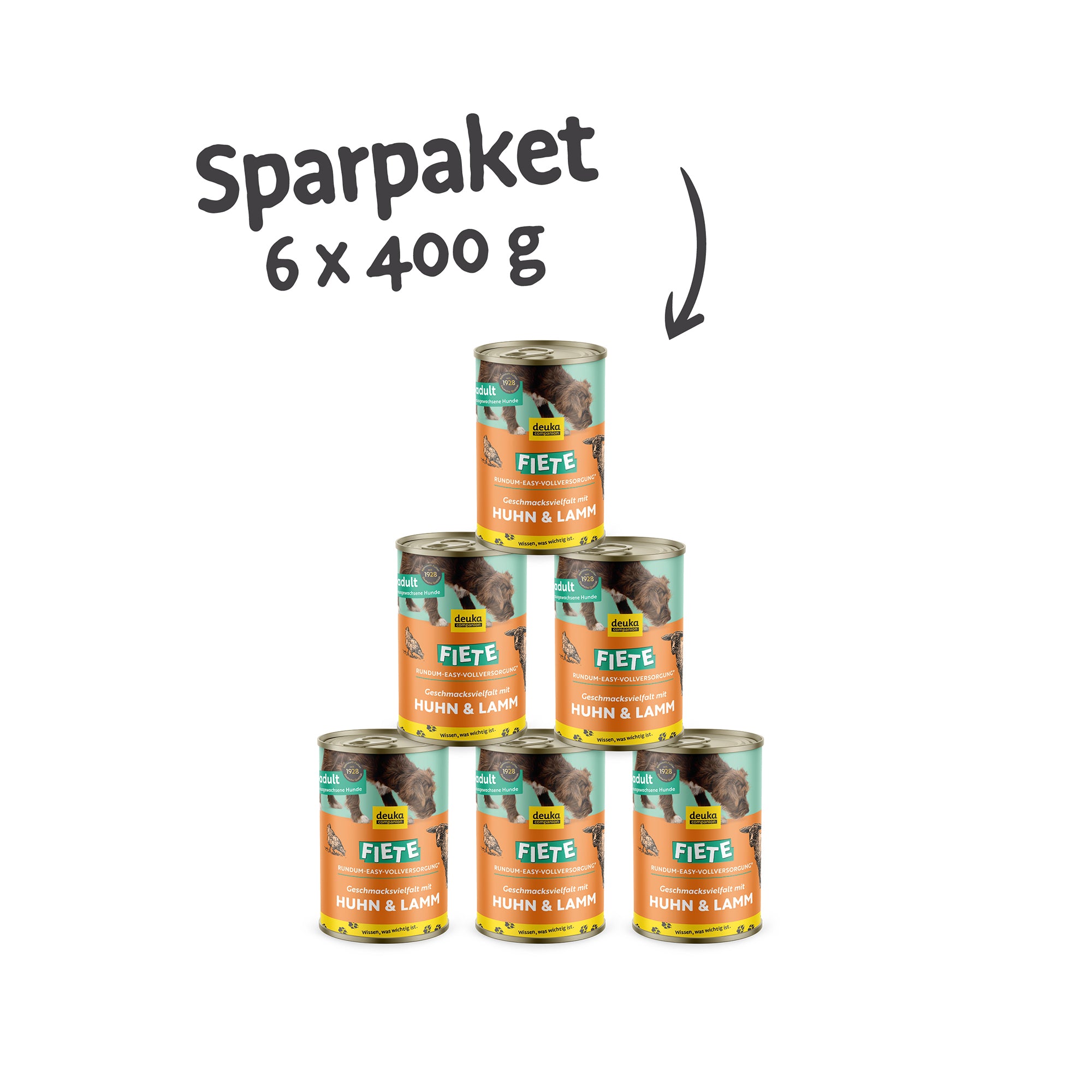 FIETE Geschmacksvielfalt mit Huhn & Lamm | Sixpack