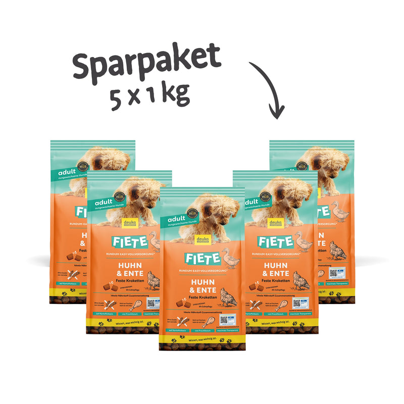 Fiete Adult Huhn & Ente | 5 x 1 kg Sparpaket