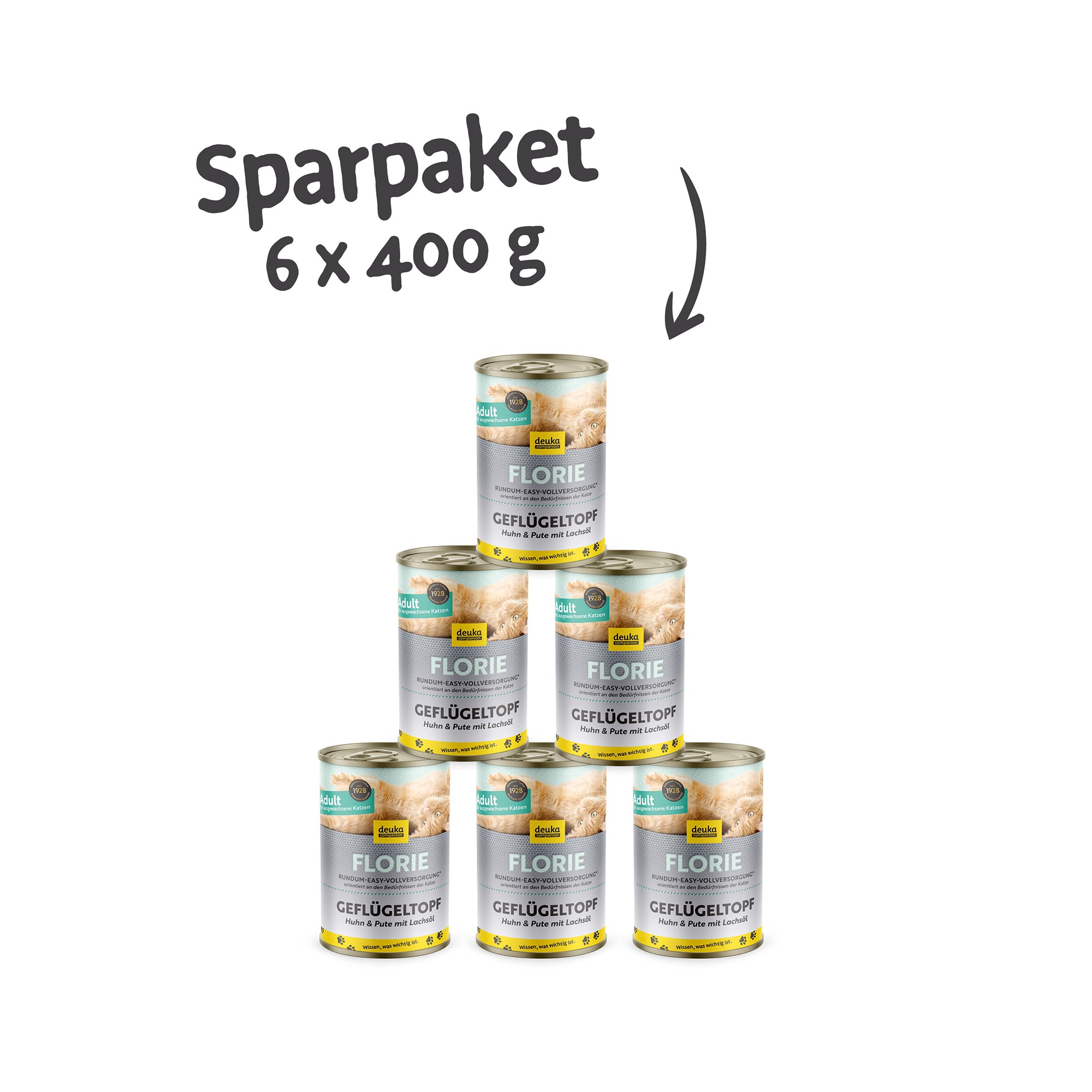 10€ sparen: FLORIE Adult Geflügeltopf, 6 x 400 g