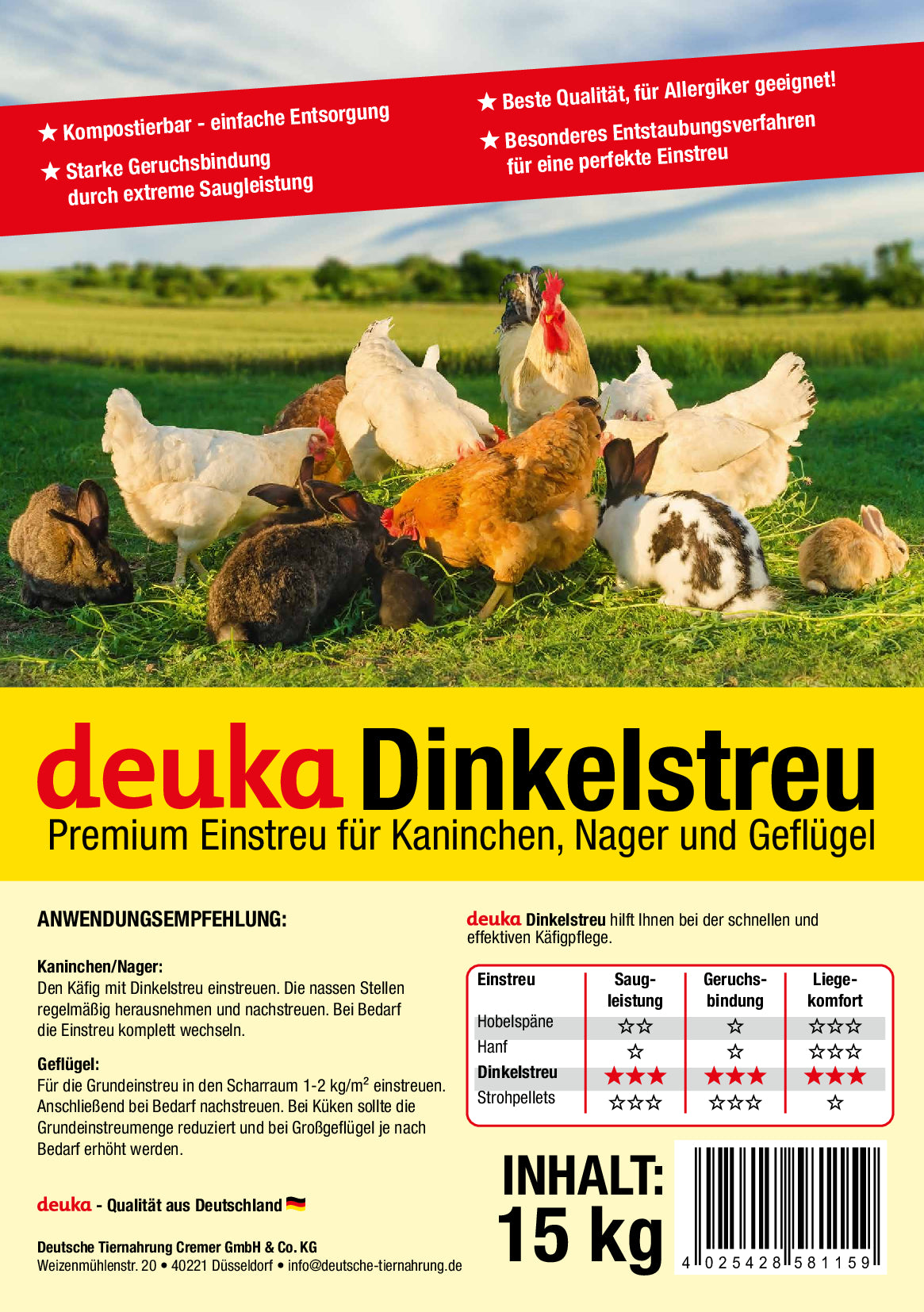 Deuka Dog Schonkost 15 Kg – Spezialfutter Für Empfindliche, ältere Und Weniger Aktive Hunde