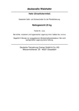 deukavallo Walzhafer, 25 kg